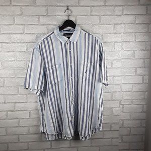 Nautica Classic Fit Men"s  Linen Stripe  Shirt